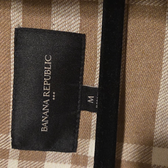 Banana Republic Beige Checkered Shirt - Picture 2 of 4